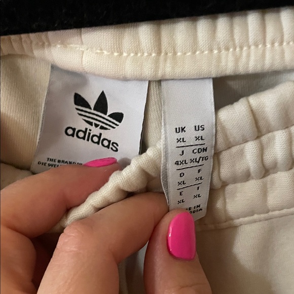 Adidas Women's Cream Athletic Shorts - Picture 2 of 5